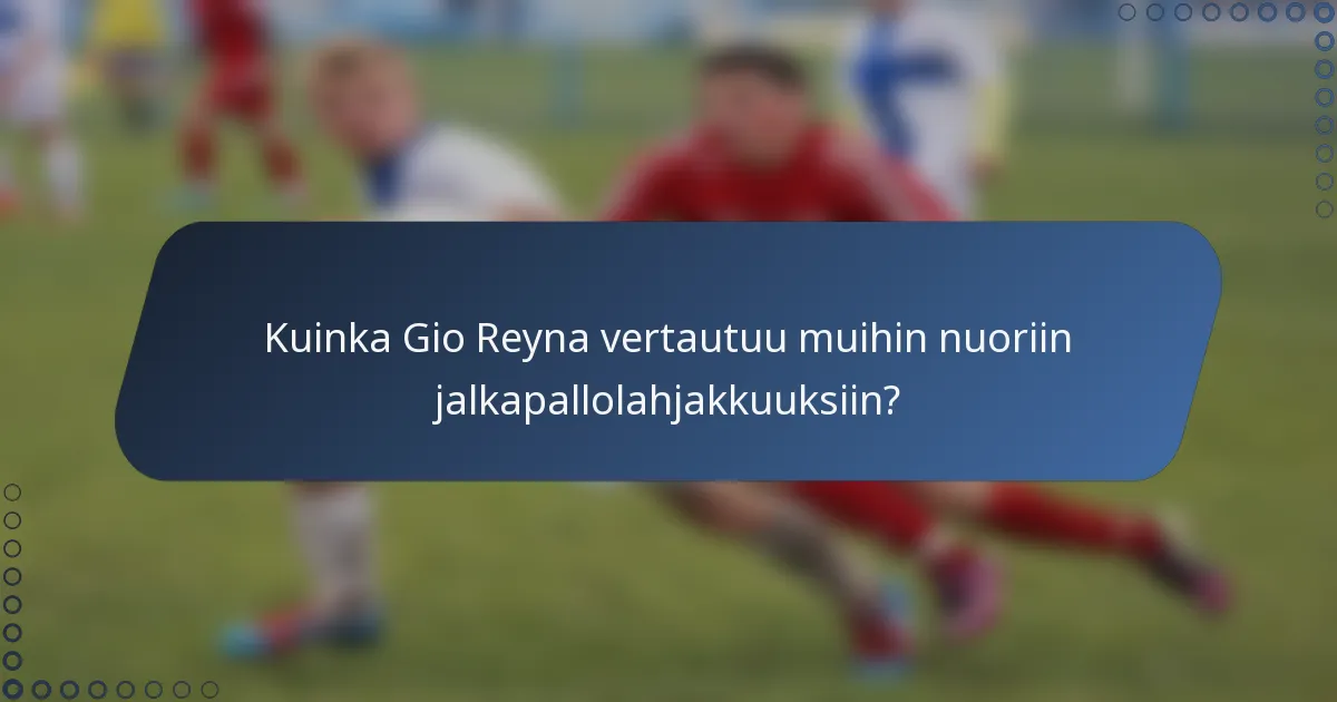Kuinka Gio Reyna vertautuu muihin nuoriin jalkapallolahjakkuuksiin?